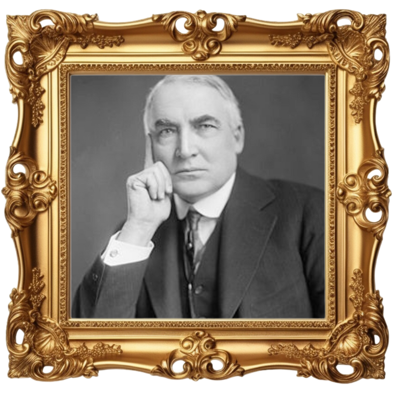 Warren G. Harding correspondence portrait