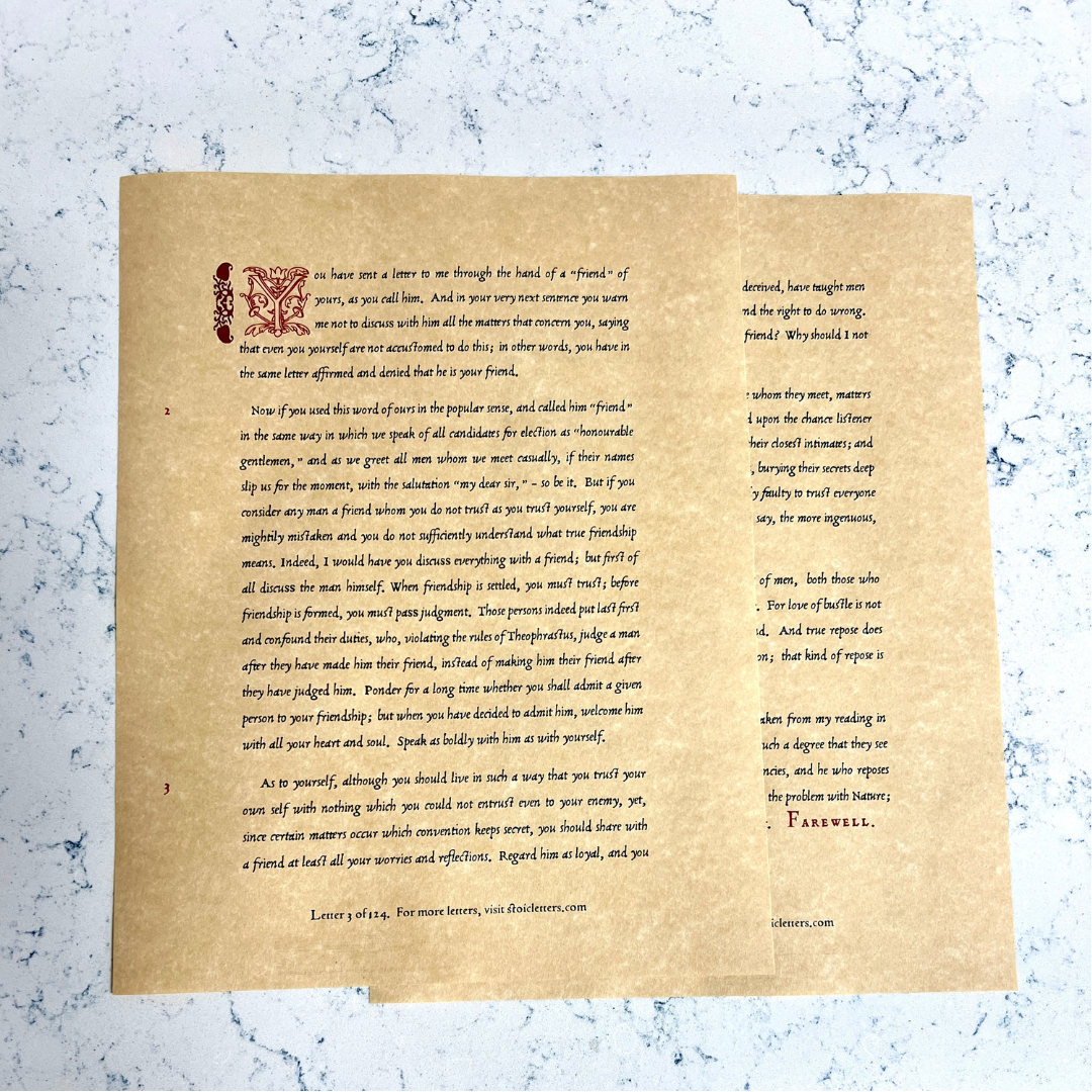 Weekly Letters From Seneca