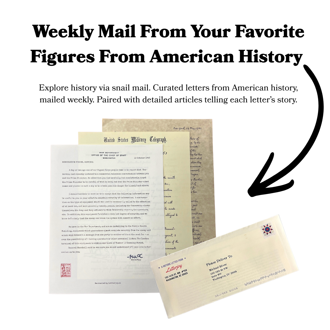 Replica Historic Letter