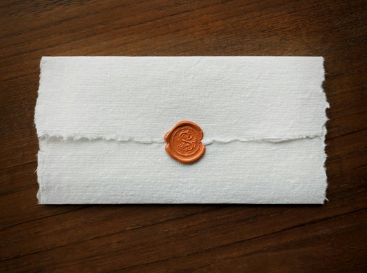 A color Red wax sealed letter in use