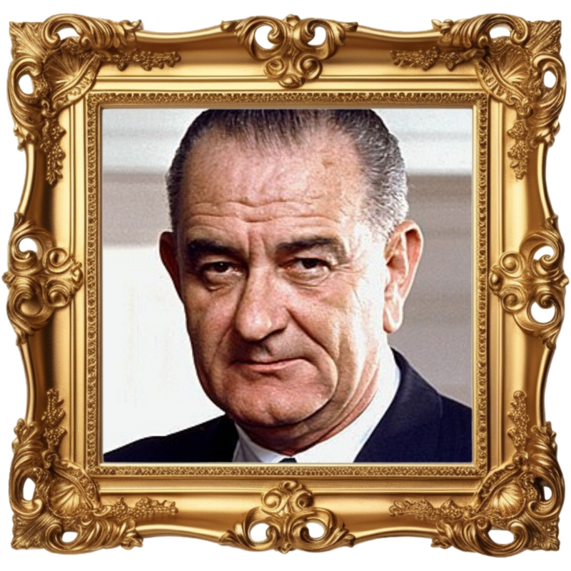 Lyndon B. Johnson correspondence portrait