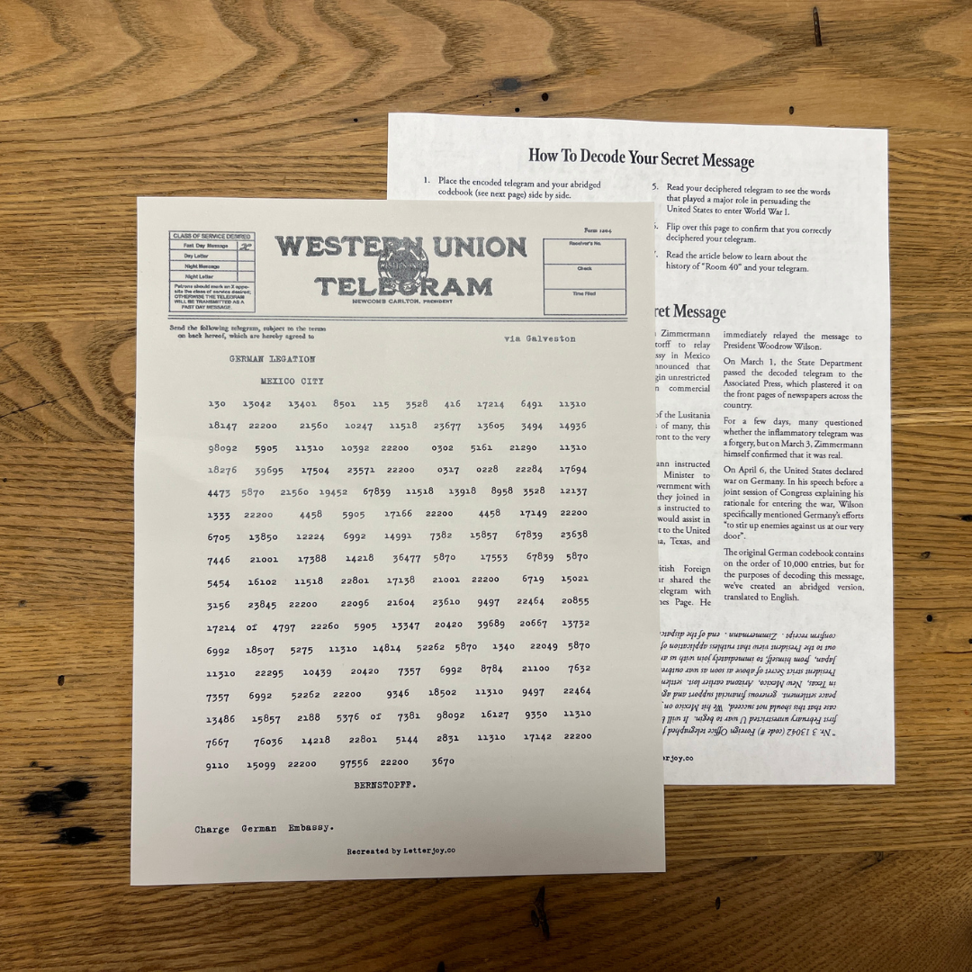 The Codebreaking Club (Monthly Letter)