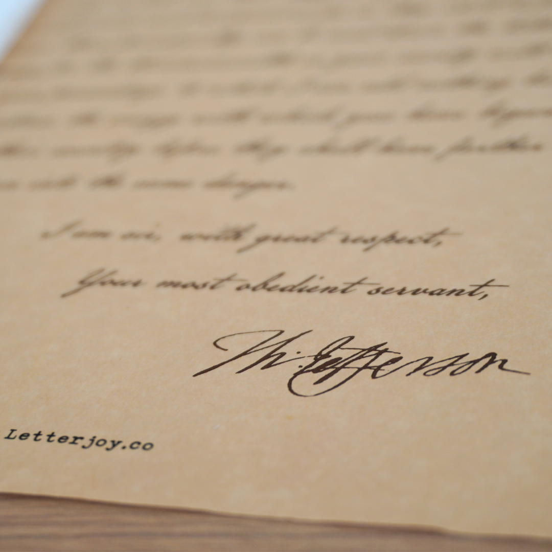 Presidential Letters (Part I)